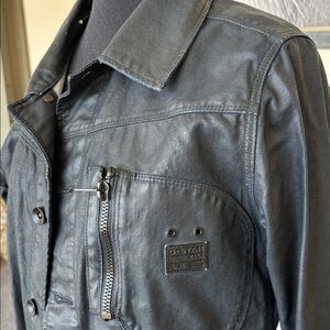 G-Star Black glazed denim jacket. Womens med